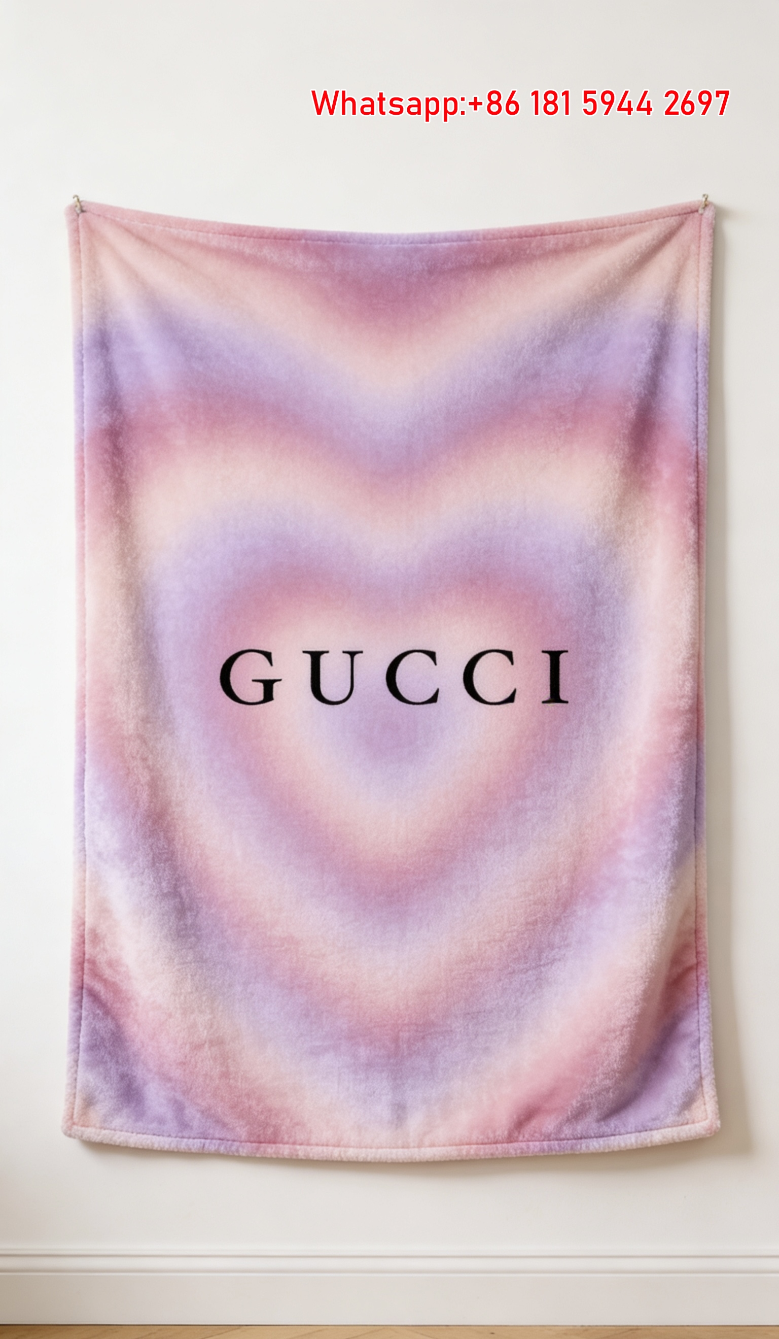 Gucci Gradient Heart Tapestry Pastel Love Gucci Throw Blankets IMG_2881